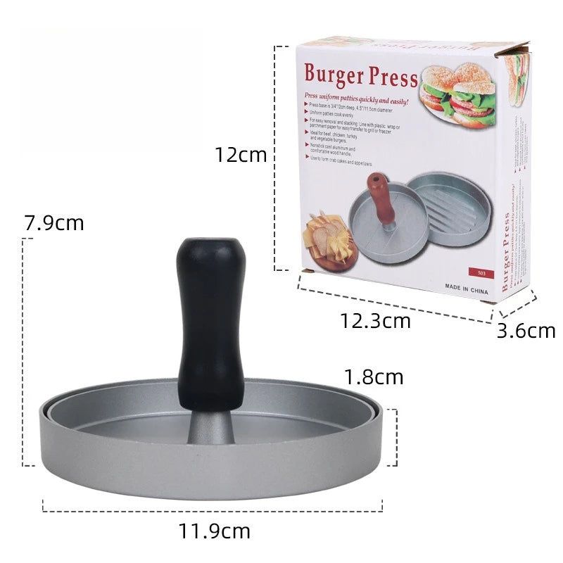 1PC Non-Stick Burger Press Patty Maker Metal Hamburger Mold for Beef