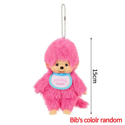 Monchhichi Plush Keychain Kawaii Monchichi Pendant Backpack Charms Cartoon Monchich Keyring Party Favor Gifts 키티 몬치치 モンチッチ