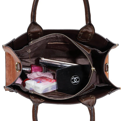 Ladies' Handbag Crossbody Single Shoulder Simple Retro Women's Top Layer Cowhide Hand Polished European And American