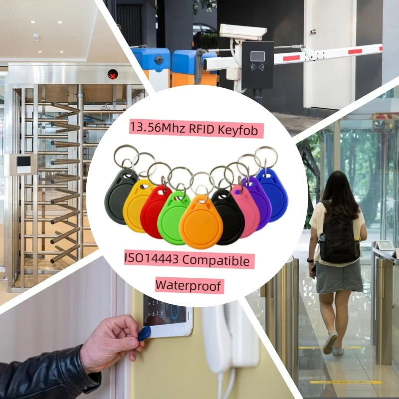 5P 13.56Mh S50 Classic 1K Smart Tag NFC RFID Keychain Mi-fare Keyfob High Frequency MF Keytag Proximity Card  for Access Control