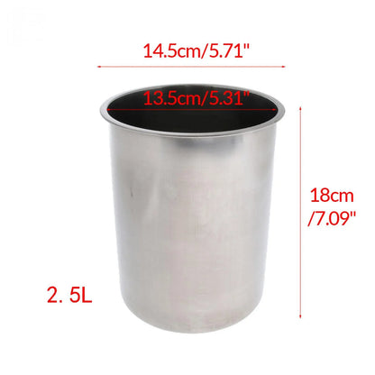 Silver Stainless Steel Ice Bucket with Handle Elegant Champagne Wine Cooler Chiller for Home Party Restaurant Bar