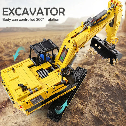 Mould King 13112 Technical Car Toys The Motorized MOC-2513 Excavator Building Block Assembly Excavator Brick Kids Christmas Gift