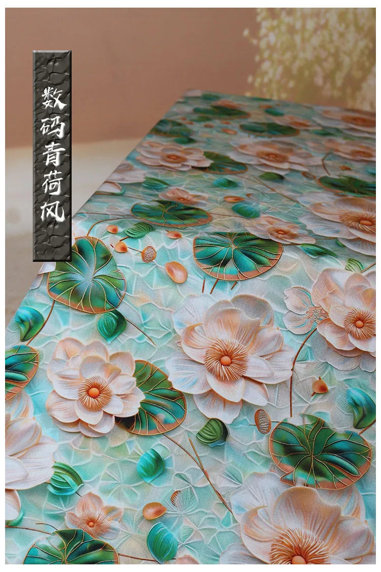 Digital Printed Rayon Fabric Summer By Meters for Women Dress Pajamas Cool Blankets Diy Sewing Soft Smooth Floral Textile Cloth