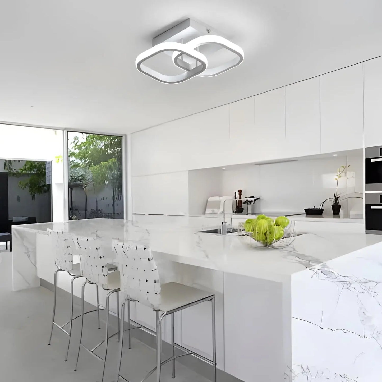 Modern LED Ceiling Lights Square Aisle Lamps Small Corridor Ceiling Fixtures for Hallway Kitchen Bedroom Stair Living Room Study