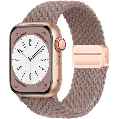 Braided Strap For Apple Watch Bands 40mm 45mm 41mm 44mm 42/46mm 49mm magnetic Bracelet iWatch series se 7 5 6 8 9 10 11 Ultra3 2