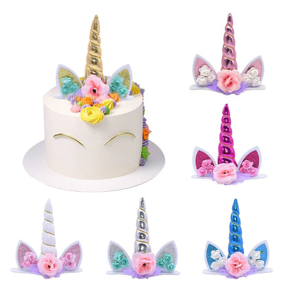 Unicorn Cake Topper Unicorn Birthday Party Supplies Cake Topper Decorations for Girls First Birthday Cake Topper