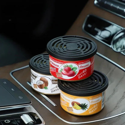 Car Air Freshener Bubble Gum Scent Perfume Canned Wood Block LongLasting Strong Aroma Auto Home Closet Deodorizer