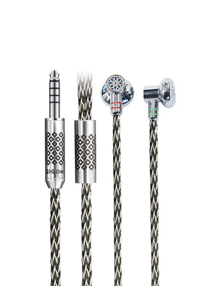 QIGOM S40A Blue Sage HiFi Wired Flat Head Earphones 15.4mm Dynamic Driver Music Monitors Headphones Earbuds with MMCX Cable