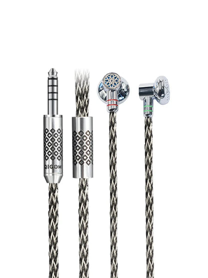 QIGOM S40A Blue Sage HiFi Wired Flat Head Earphones 15.4mm Dynamic Driver Music Monitors Headphones Earbuds with MMCX Cable