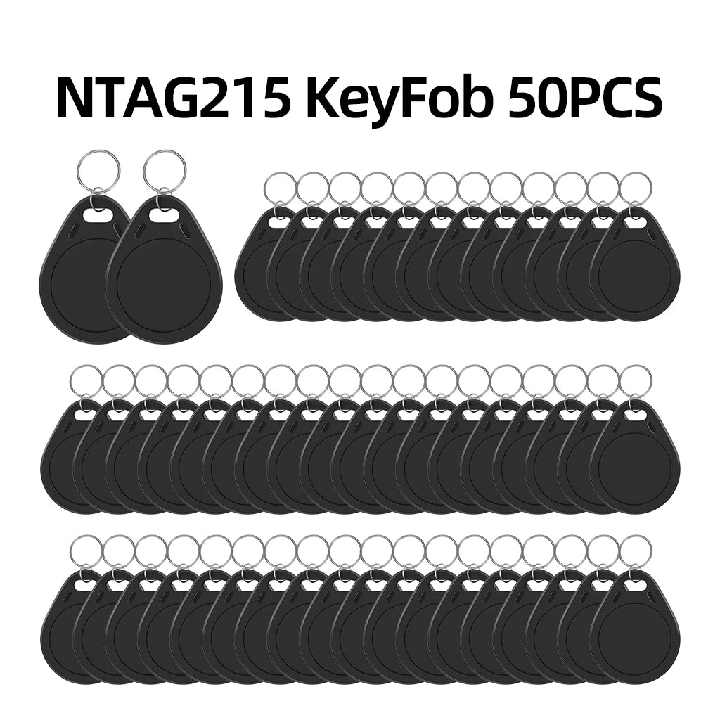 NTAG215 NFC KeyFob Waterproof Rewritable Keychain 504 Bytes Compatible with Amiibo & Apple Shortcuts for iOS Android
