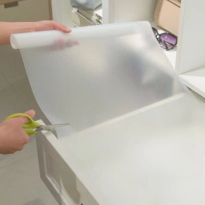 Water Drop Pattern Kitchen Cabinet Liner Eva Waterproof Refrigerator Mat Placemat Non-Sticky Easy to Clean Drawer Liner Moisture-Proof and Mildew-Proof