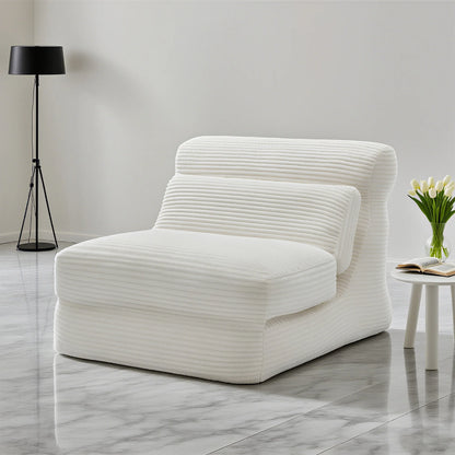 JHK Ergonomic Folding Sofa Bed Living Room Modern Corduroy with Back Lumbar Support Convertible Comfy Sleeper Chair for Bedroom