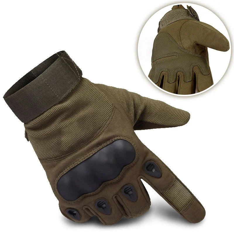 Tactical Hard-Shell Gloves | Full-Finger Outdoor Shooting & Riding Gloves | Men's Protective Gear