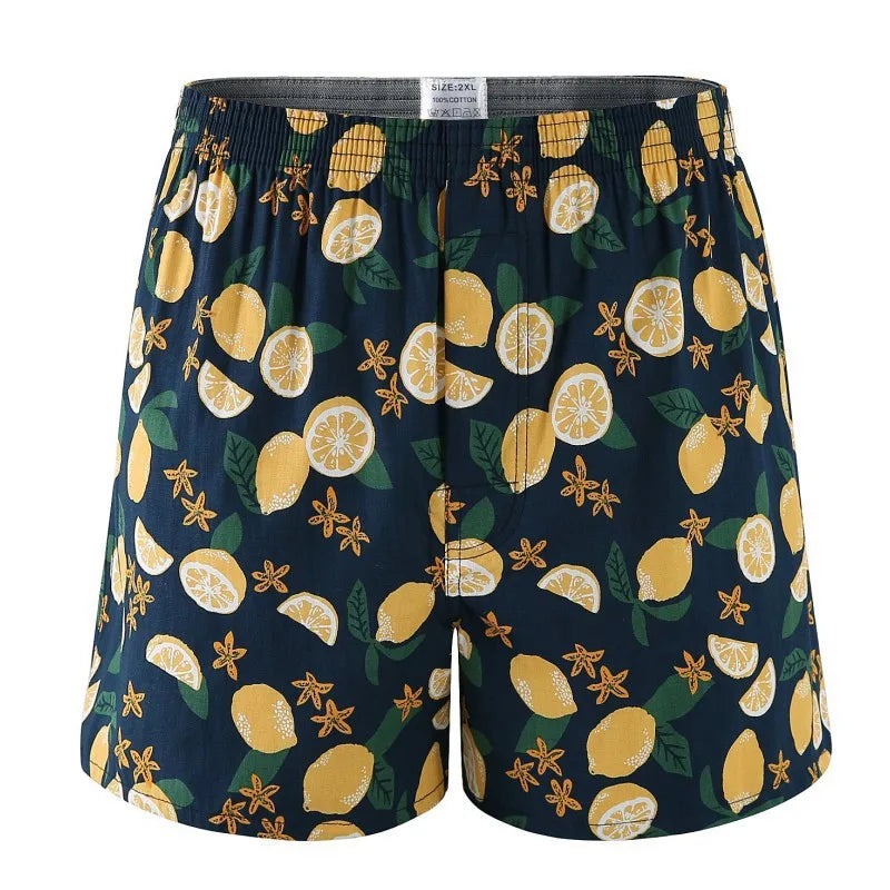 1PC 100% Cotton Men's Underwear Soft Comfortable Men's Underwear Men's Shorts Home Loose Stretch Men's Aloe Pants Boxer Briefs