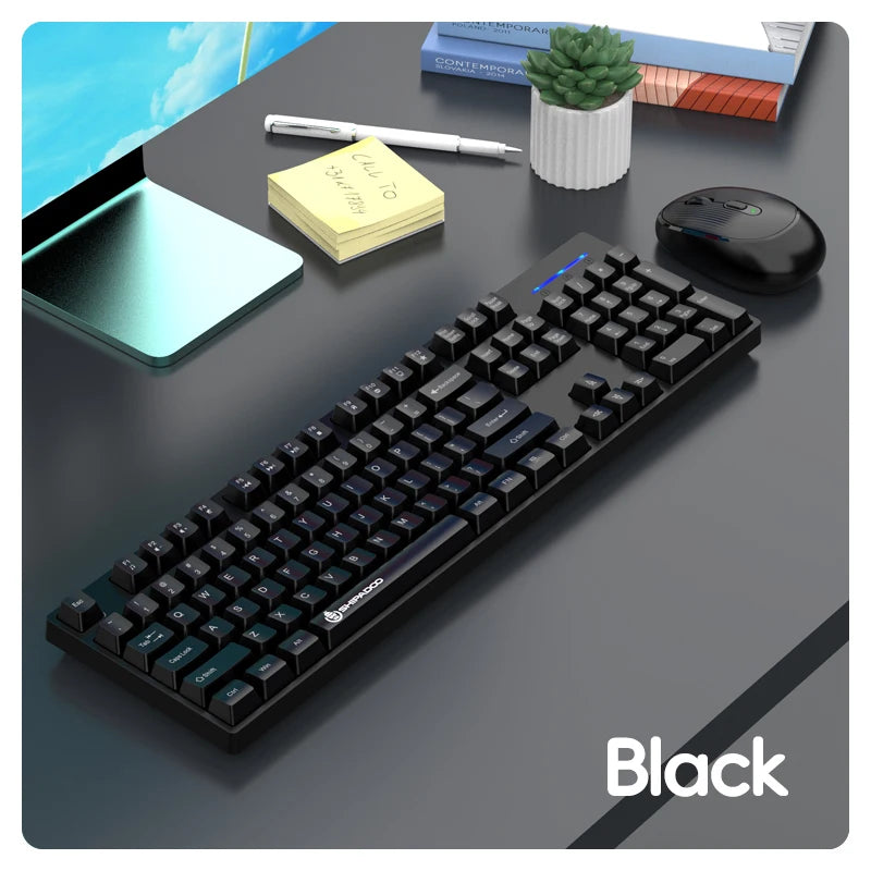Shipadoo Gaming Wireless Keyboard and Mouse Combo Set,Computer Wireless Laptop Desktop Office Accessories Free Wireless Mouse
