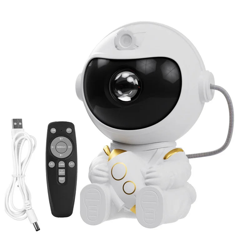 2022 Remote Control Atmosphere Light Robot 360° Rotating Night Light Stepless Dimming Projector Night Lamp Net Red Selfie Light