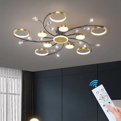 IRALAN Modern LED Chandeliert round chandelier Living room  lights smart remote control chandelier  room Interior Kitchen light
