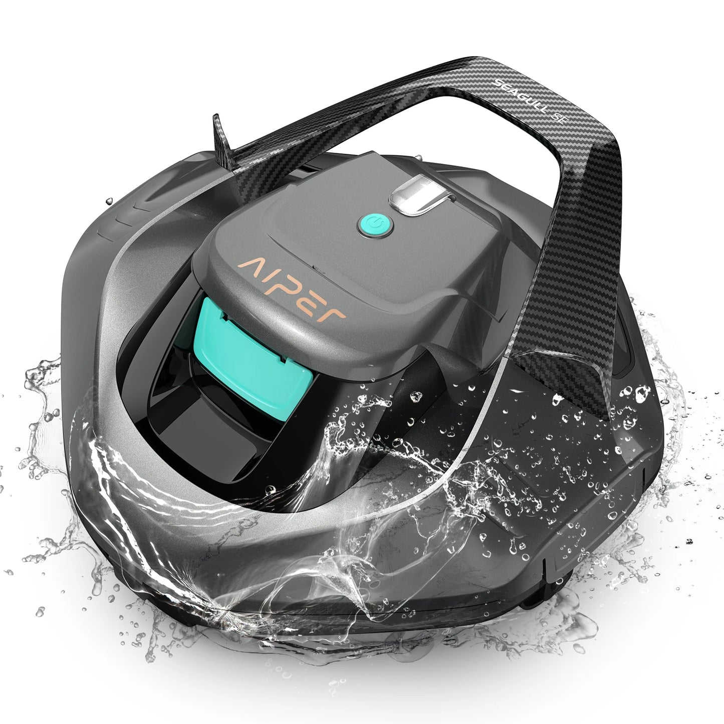 Refurbished Aiper Seagull SE Pool Vacuum Cordless Robotic Pool Cleaner with 100 Mins Runtime, Powerful 1320GPH Suction,Smart Self-Parking, Pool Vacuum for Above Ground Pools up to 860 Sq.ft