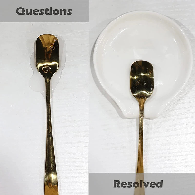Multipurpose Ceramic Spoon Rest Pad White Spoon Holder Spoon Holder Kitchen Utensils Tableware Spoon Holder Spoon