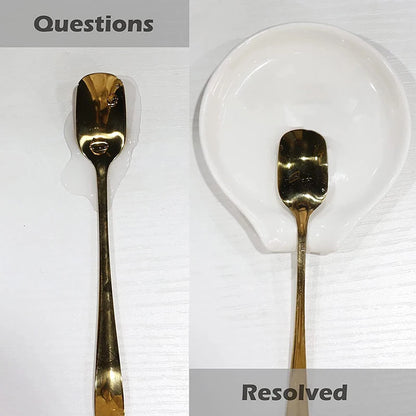 Multipurpose Ceramic Spoon Rest Pad White Spoon Holder Spoon Holder Kitchen Utensils Tableware Spoon Holder Spoon