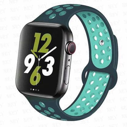 Silicone Sport Straps For Apple Watch 10 Band 45mm 44mm Ultra2 49mm 38/40mm 41mm 42 46mm Bracelet iWatch Series 8 7 6 4 5 3 9 SE