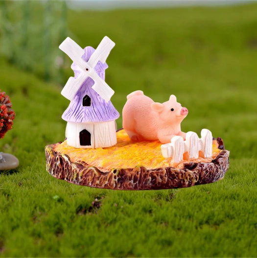Animal Country Farm Fairy Garden Accessories Miniature Ornament Statue Figurines Landscape Bonsai Pot Dollhouse Terrarium Decor