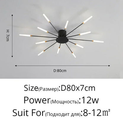 Modern Minimalist Stylish LED Ceiling Chandelier Lamps Design Art Suspension Pendant Lights Home Decor Items Living Room Bedroom