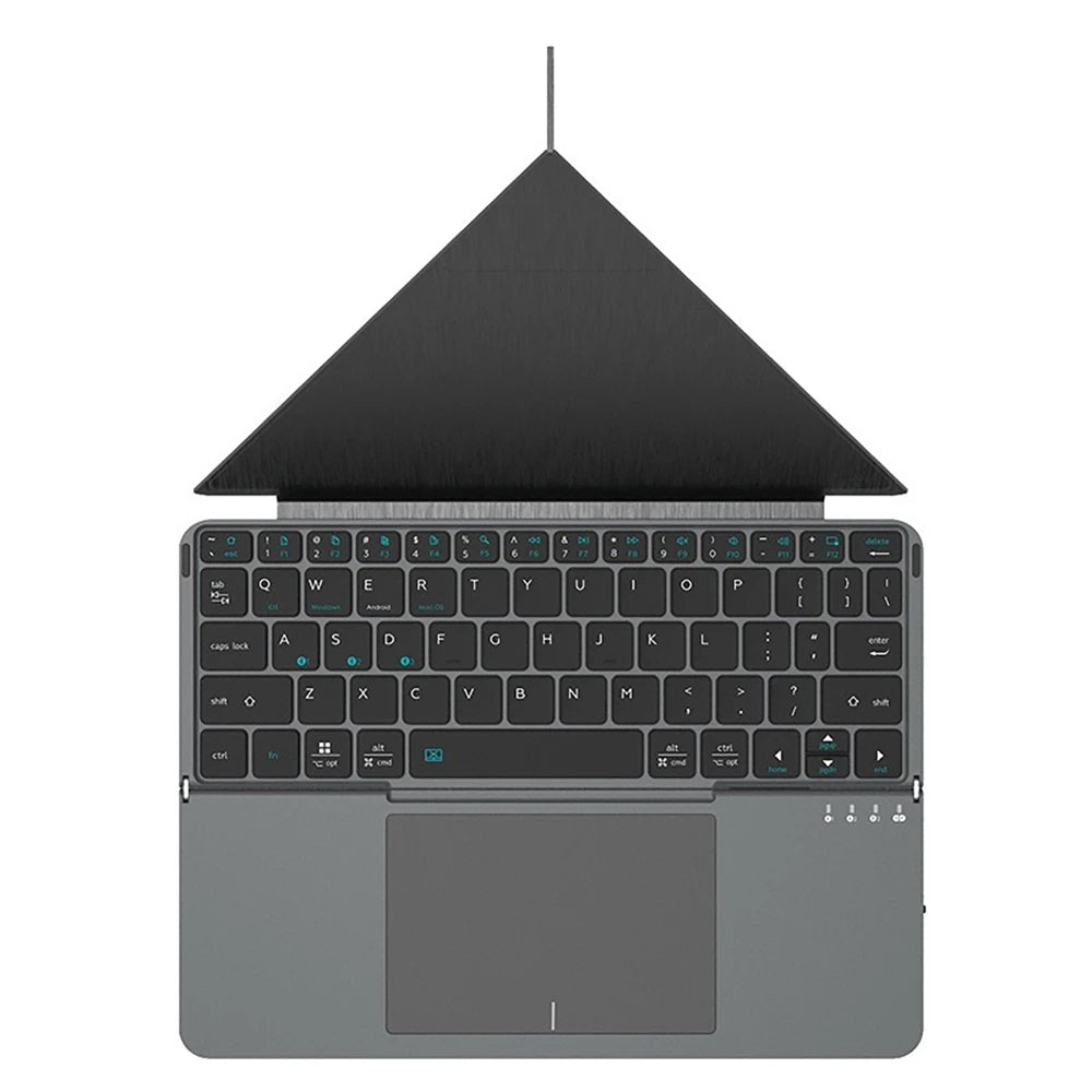 bluetooth Wireless Keyboard for Tablet/Phone/PC, Foldable Keyboard w/ Detachable Magnetic Leather Stand Ultra-Long Battery Life
