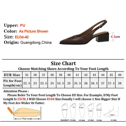 New Product Medium Heel Women Single Shoes Pointed Toe Shallow Mouth Ladies Pumps Coarse Heels Comfortable Work High Heels Shoes