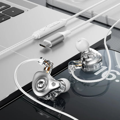 HIFI 3.5mm&Type-C Wired Headphones 9D Surround Deep Bass Stereo Headset Sport Earphone Detachable Cable ENC Noise Reduction