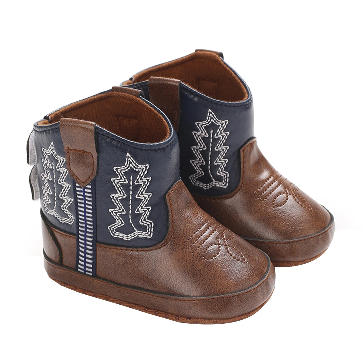 0-18M Retro Baby Boots Fashion PU Winter Boys Girls Shoes Non-Slip Soft Sole First Walker Winter Warm Snow Boots Crib Shoes
