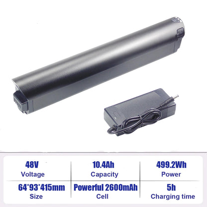 Removable Ebike Battery 48V 10.4Ah 14Ah Li-ion Battery 36V 13Ah for Vefreedom Cybervelo EK2 Pro URLIFE E26 Electric Bike