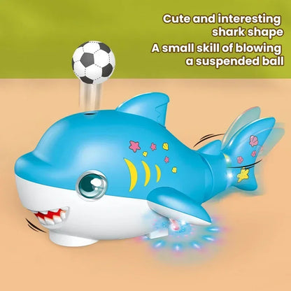Electric Blowing Ball Shark Model Car Robot Swing Tail Electronic Pet Interactive Entertainment Toys for Kids Baby Children Gift
