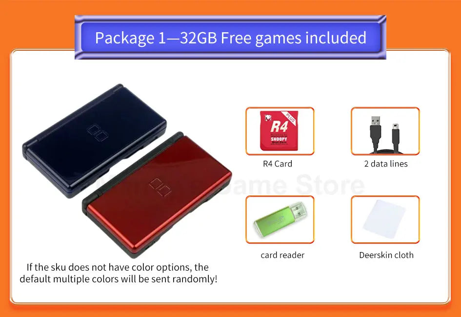 Original Used Ds Lite Console With Card And 16Gb Memory Suitable For Nntendo Dsl Palm