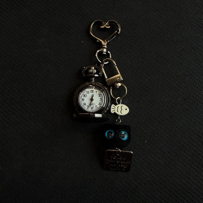 Original Hollow Heart Pocket Watch Chain Keychain Design Steampunk Clock Vintage Necklace Pendant Jewelry Watch Men Women Gift