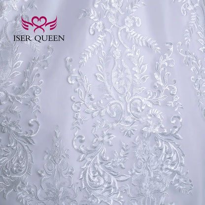 Customized Full Sleeves Pretty Lace Appliques Wedding Dresses 2026 New Plus Size Ball Gown Princess Bride Dress Elegant WX0301