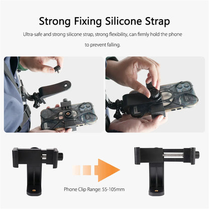 Camera Phone Chest Mount Laptop Harness Phone Holder Strap Clip POV Holder for iPhone 17 16 Android Gopro 12 Camera Smartphone Photography Kits