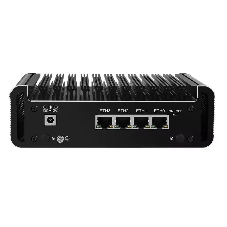 Topton 4x2.5G LAN Fanless Firewall Mini PC Intel Celeron J6413 J6412 NAS Computer Server 2xM.2 NVMe 2xSATA 1xTF Type-C 5xUSB