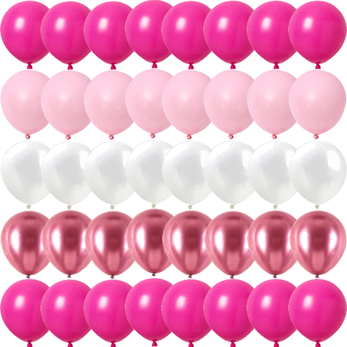 Rose Pink Metal Latex Confetti Confetti Balloons Wedding Decorations Matte Globos New Year Birthday Party Decorations