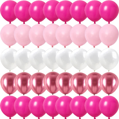 Rose Pink Metal Latex Confetti Confetti Balloons Wedding Decorations Matte Globos New Year Birthday Party Decorations