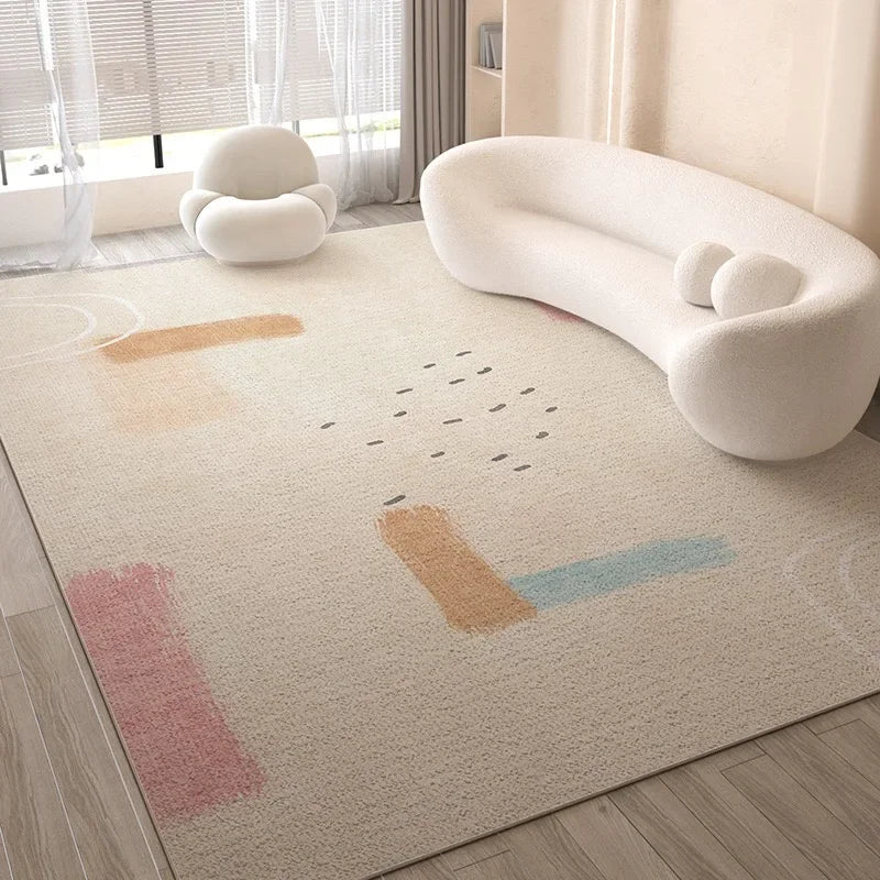 VIKAMA Simple And Light Luxury Living Room Carpet, Bedroom Anti-Slip And Anti-Stain Sofa, Coffee Table Carpet, Home Decoration