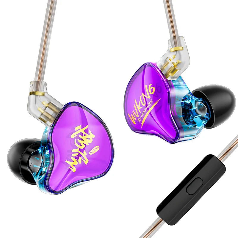 KBEAR K01 PRO Wukong HiFi Gaming Headphones Custom 10mm DD IEM  Earphones Detachable Cable Ergonomic Noise Isolation Earbuds