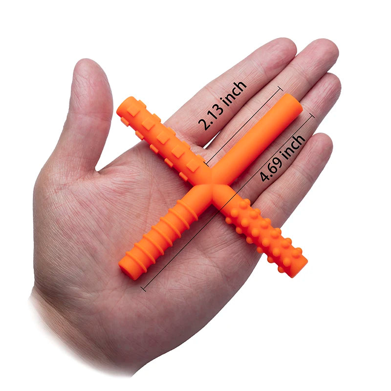 X Shape Teether Kids Speech Therapy Teeth Massager Adults Child Chewing Tool Muscle Rehabilitation Training