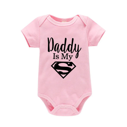 Baby Romper Newborn Baby Boys Girls Clothes Gold Daddy Is My Hero