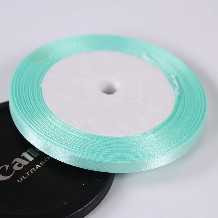 22 Meters/Roll 6mm Silk Satin Ribbons Christmas Halloween Birthday Party Gift Wrapping Ribbons DIY Handmade Crafts Material