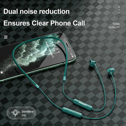 Lenovo Thinkplus SH1 Earphone Bluetooth Wireless Chip HIFI Sound Quality IPX5 Waterproof Sports Headset Magnetic Neckband Earbud