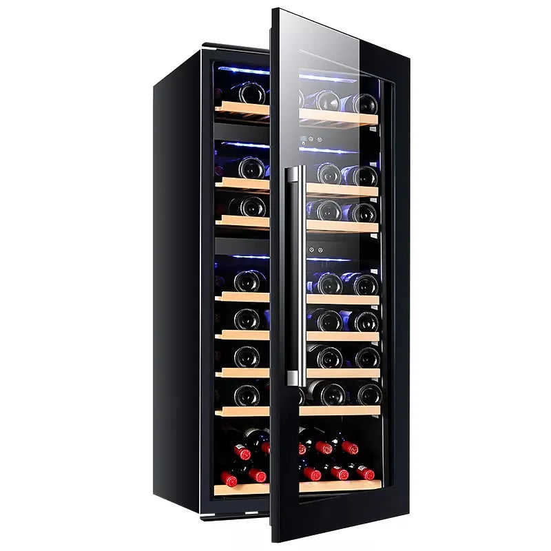 High quality 112 Bottles Residential Fridge and Freezer Combo Built-in Under Counter Beverage Wine Cooler