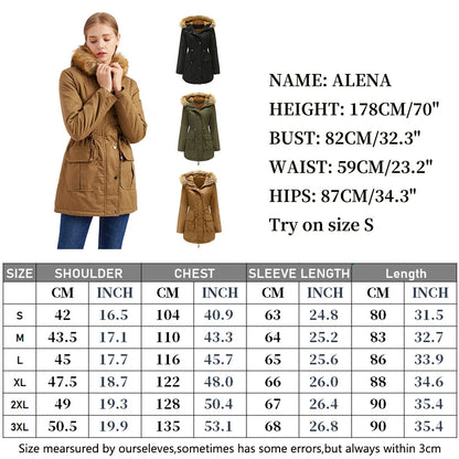 2026 Warm Winter Jacket Women's Fur Collar Coats Jackets for Lady Long Slim Fleece Parka Hoodies Parkas