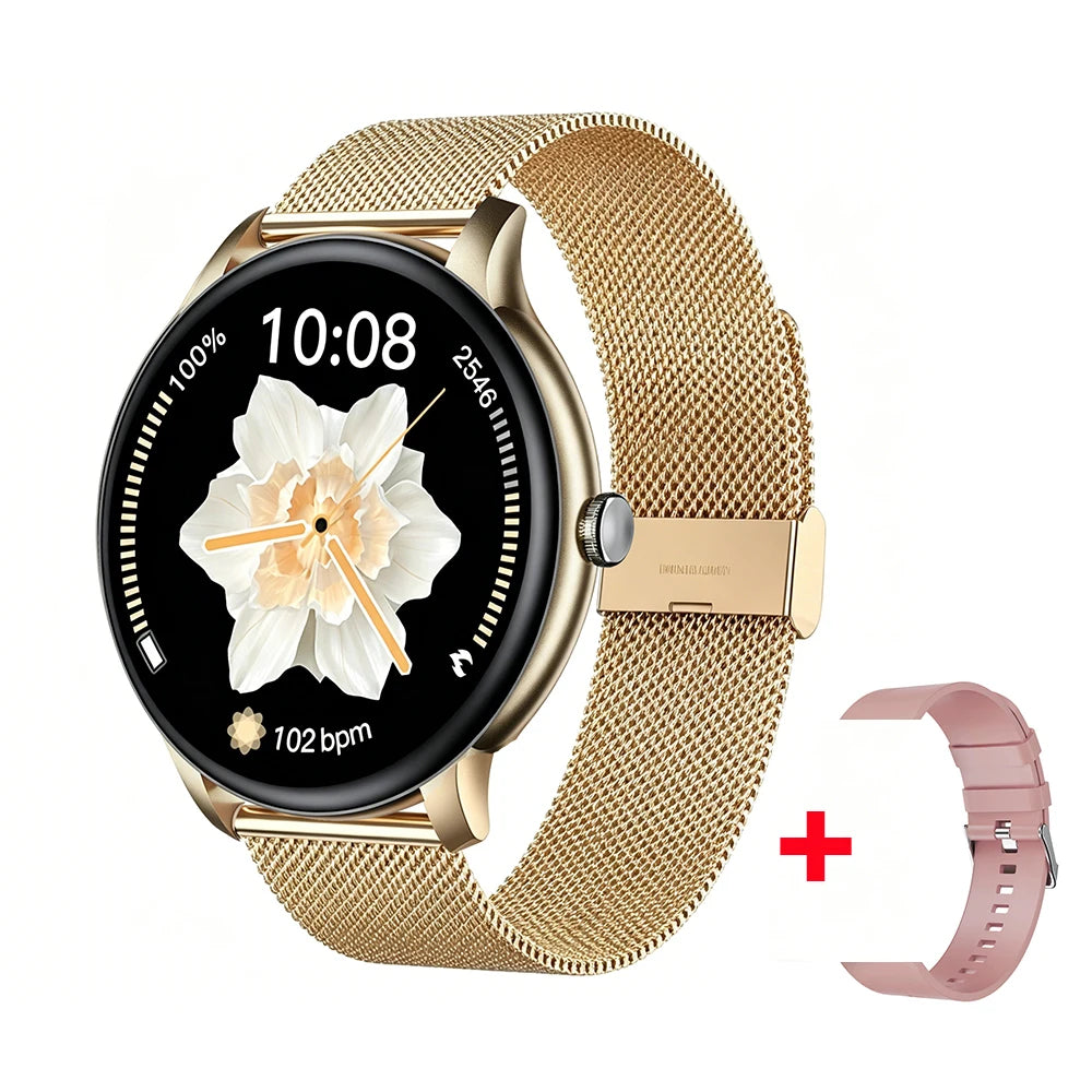 2026 Smart Watch Women Round Smartwatch Bluetooth Call Men Fitness Tracker Bracelet Custom Watch Face Watches For Android IOS