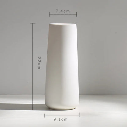 Modern Nordic Ceramic Vases, Living Room, Household Tabletop Decorations, Plain Burning Process, High Grade Vase